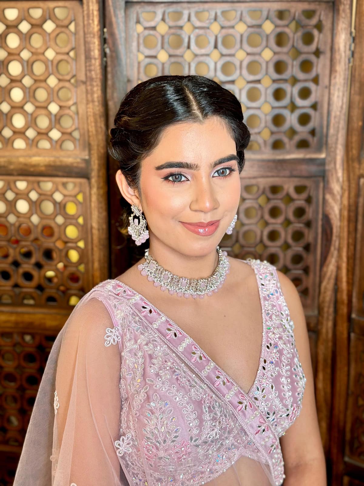 Pastel Lavender Reception Glamour — bridal makeup by Makeovers by Bhuvita, Chandigarh